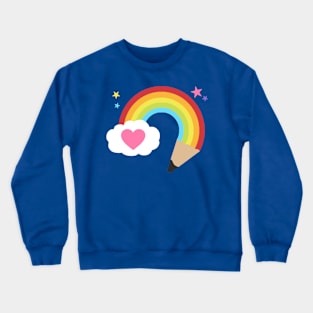 Rainbow Pencil Crewneck Sweatshirt